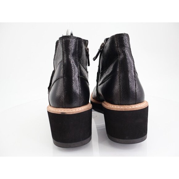 Eileen Fisher Women's Cargo Leather Wedge Booties Size 11 Black Zip Up - Picture 5 of 10